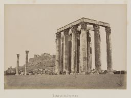 Athènes. Vue depuis l’angle sud-est de la terrasse de
                    l’Olympieion © Musée Guimet, Paris, Distr. Rmn / Image Guimet